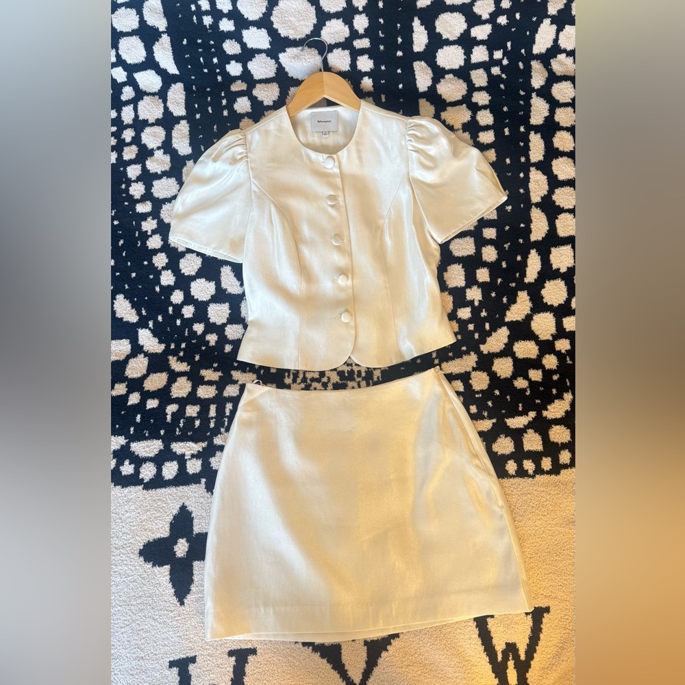 Reformation Mika Cream Mini Dress - Picture 10 of 16